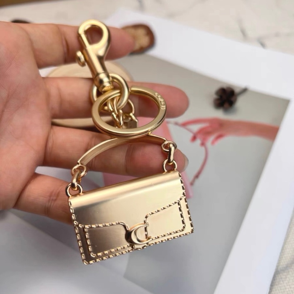 Coach Gold Tabby Bag Charm Keychain